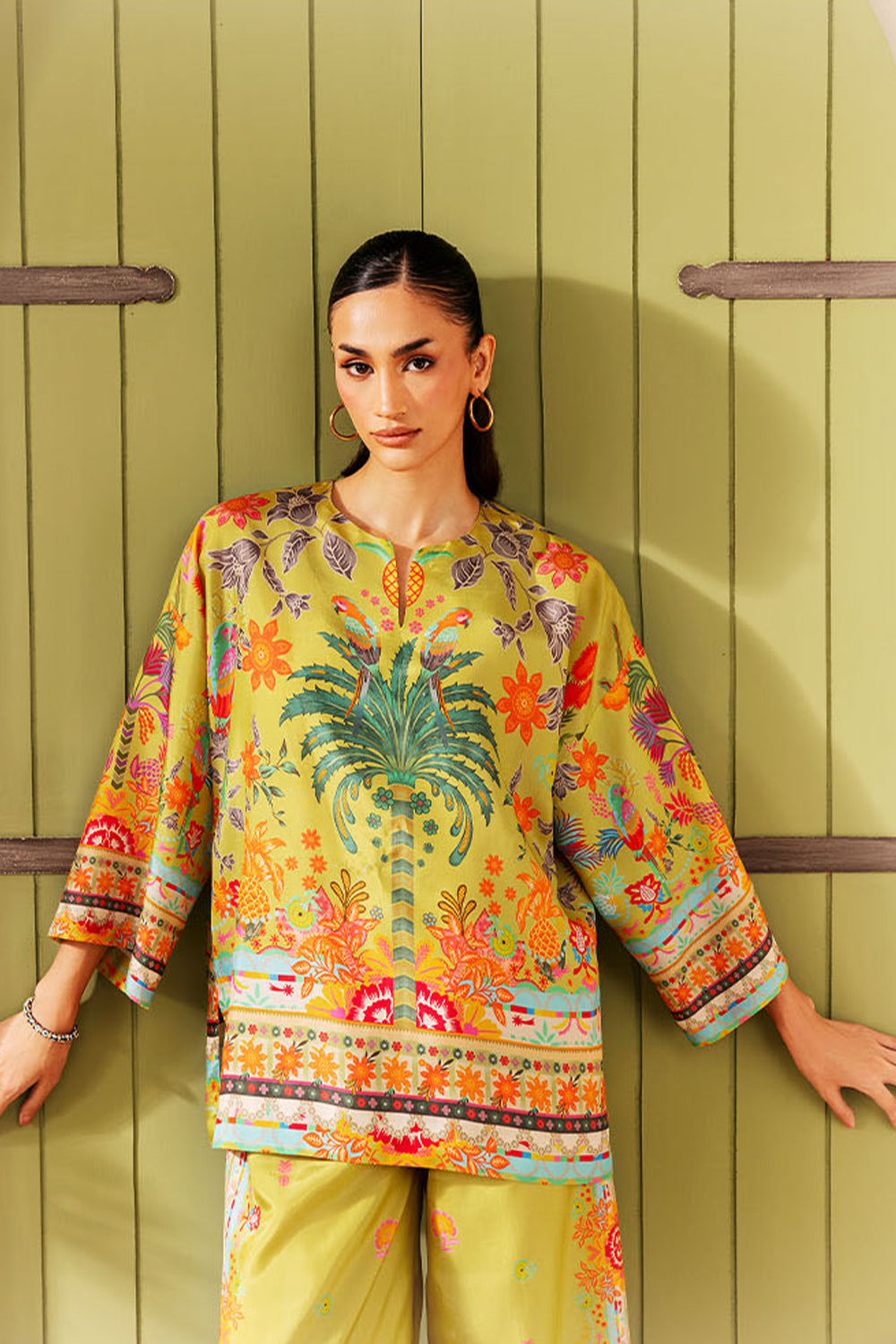 Saira Rizwan | Silk Coords 25 | PALM SUGAR - SRSP-25-04 - House Of Hania