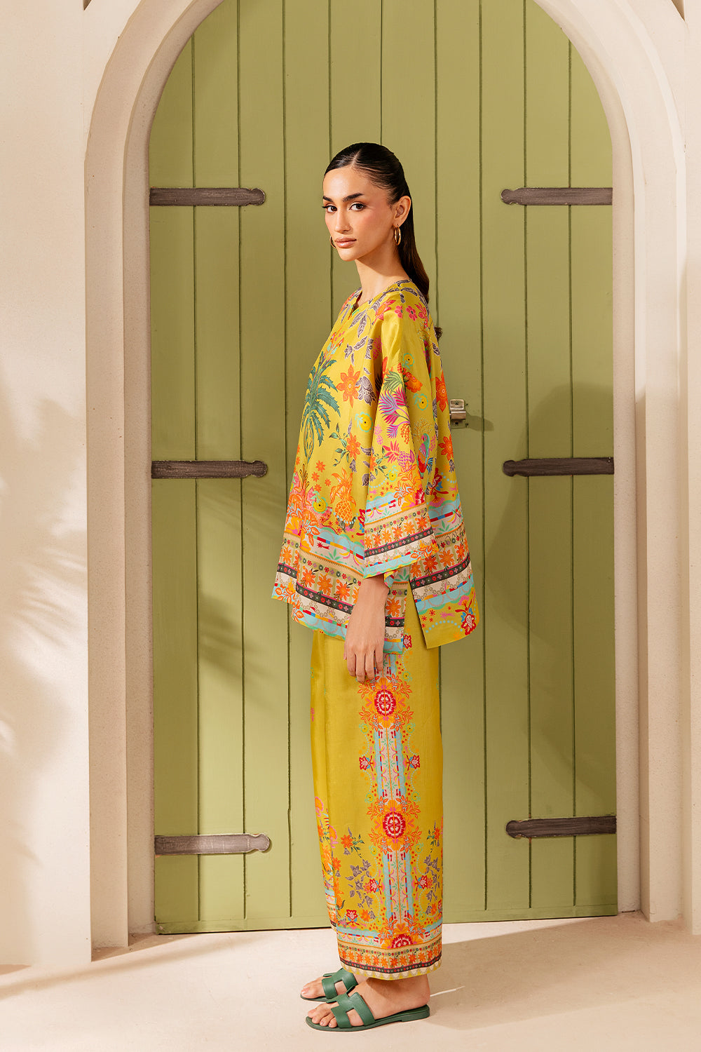 Saira Rizwan | Silk Coords 25 | PALM SUGAR - SRSP-25-04 - House Of Hania