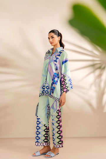 Saira Rizwan | Silk Coords 25 | PARADISE PRISM - SRSP-25-05 - House Of Hania