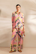 Saira Rizwan | Silk Coords 25 | PEACHY TIDE - SRSP-25-09 - House Of Hania