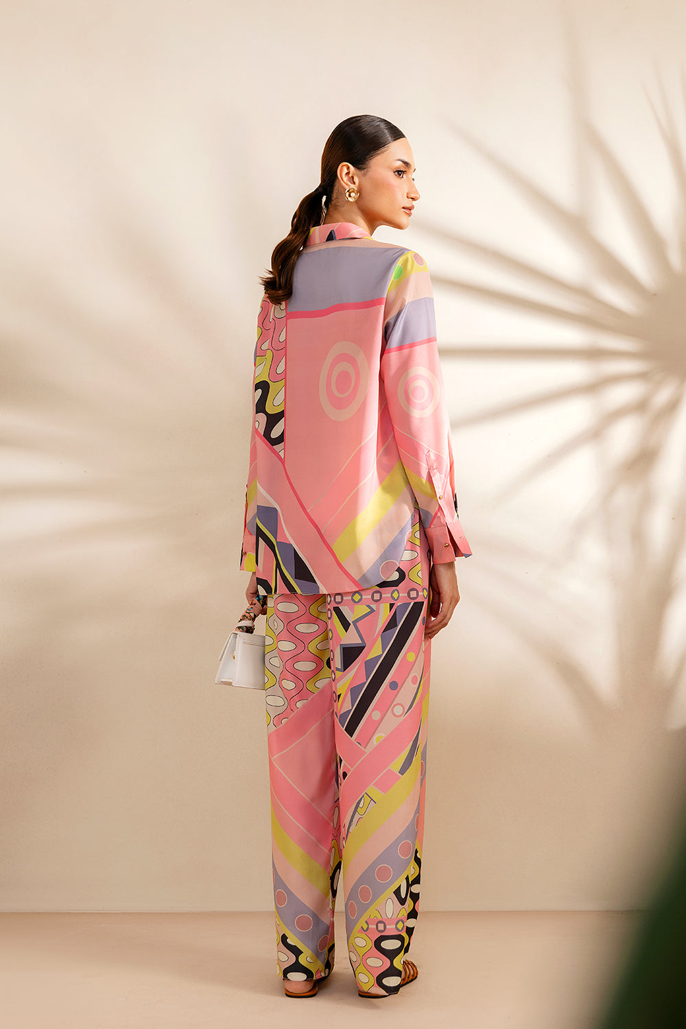 Saira Rizwan | Silk Coords 25 | PEACHY TIDE - SRSP-25-09 - House Of Hania