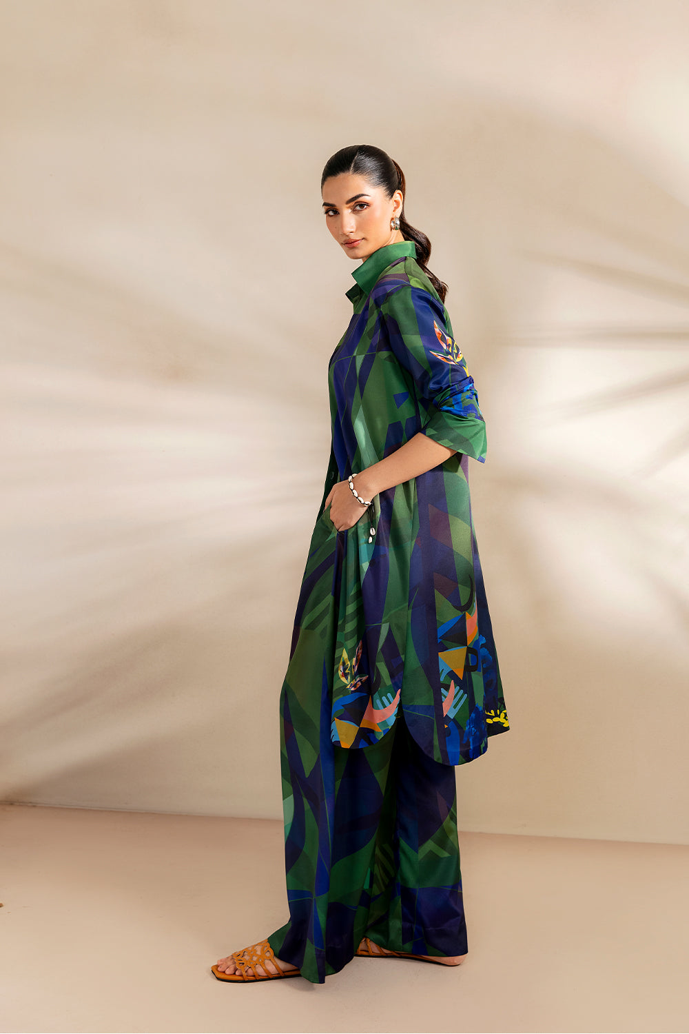 Saira Rizwan | Silk Coords 25 | SHORELINE SERENADE - SRSP-25-08 - House Of Hania