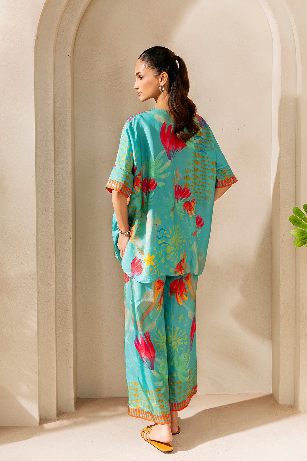 Saira Rizwan | Silk Coords 25 | SUNSET SAMBA - SRSP-25-03 - House Of Hania