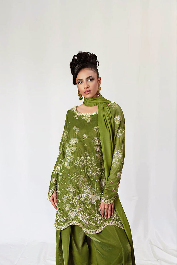 Saira Rizwan | Velvet Pret 25 | KAHWA-SRVP25-08 - House Of Hania