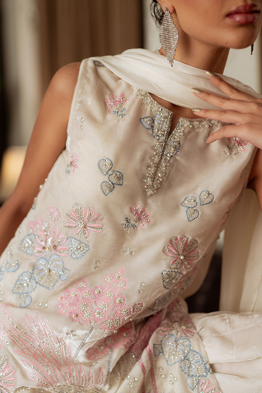 Saira Rizwan | Velvet Pret 25 | NARGIS-SRVP25-07 - House Of Hania