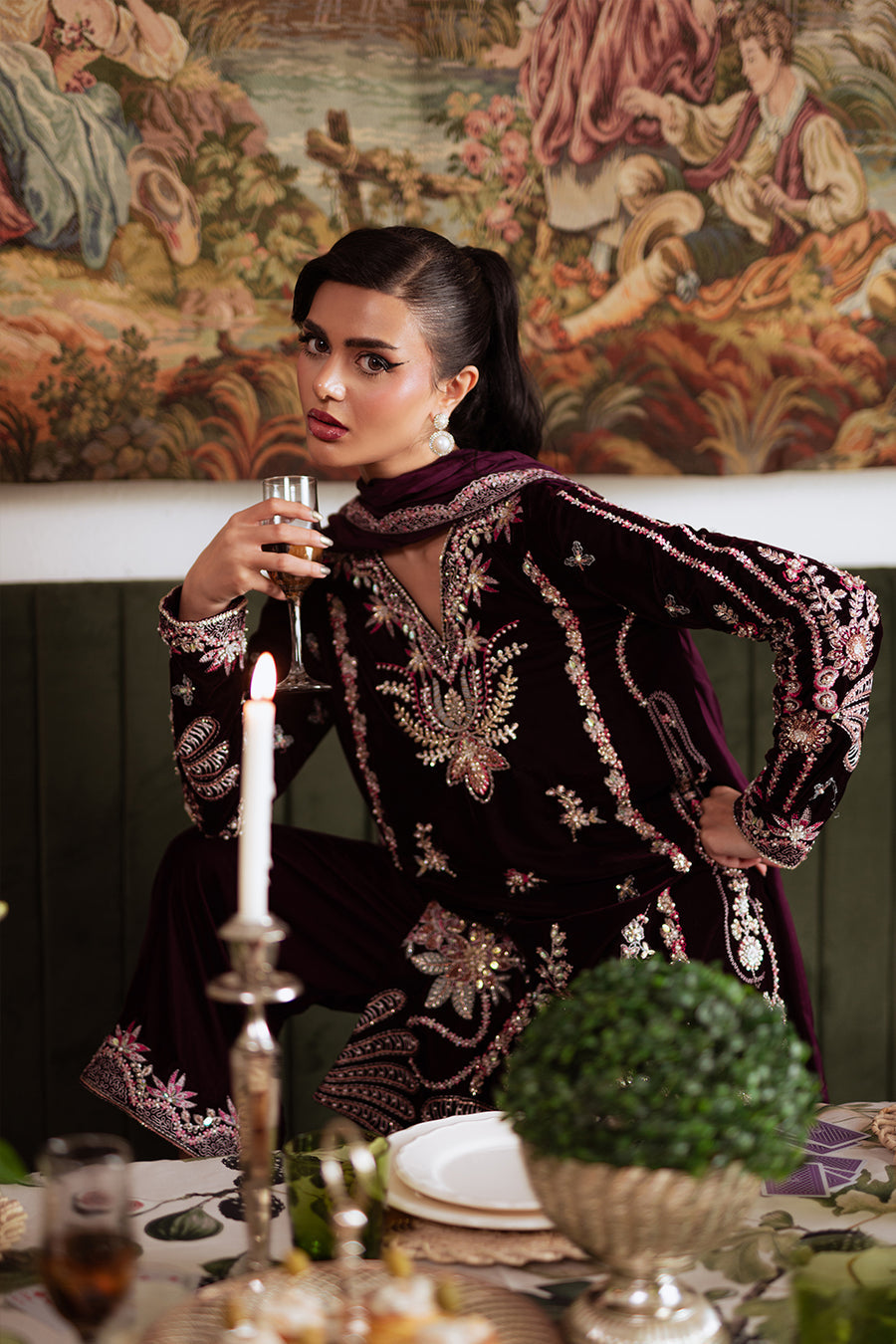 Saira Rizwan | Velvet Pret 25 | SHABNAM-SRVP25-05 - House Of Hania