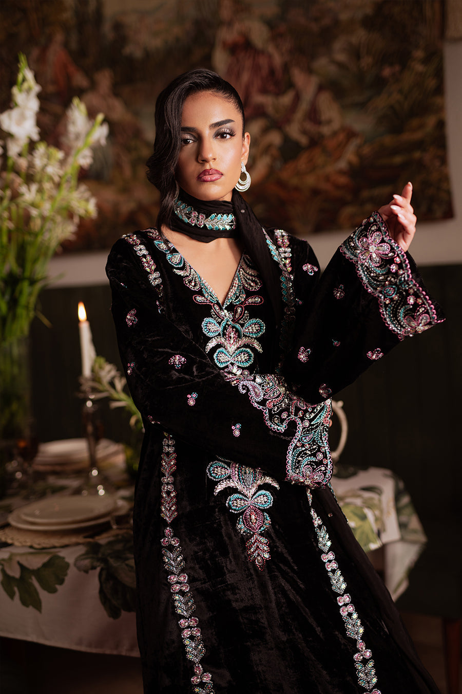 Saira Rizwan | Velvet Pret 25 | ZARQ-SRVP25-03 - House Of Hania