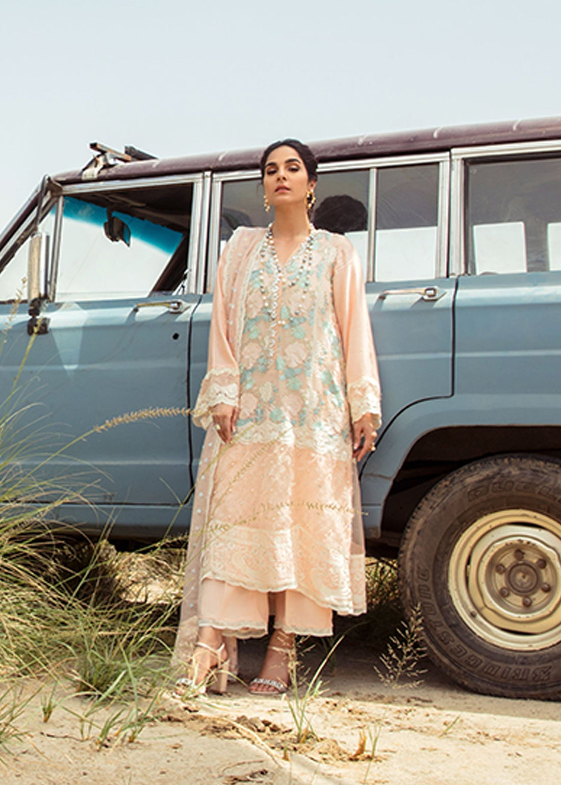 Saira Shakira | Luxury Pret | Peach Sandstone - House Of Hania