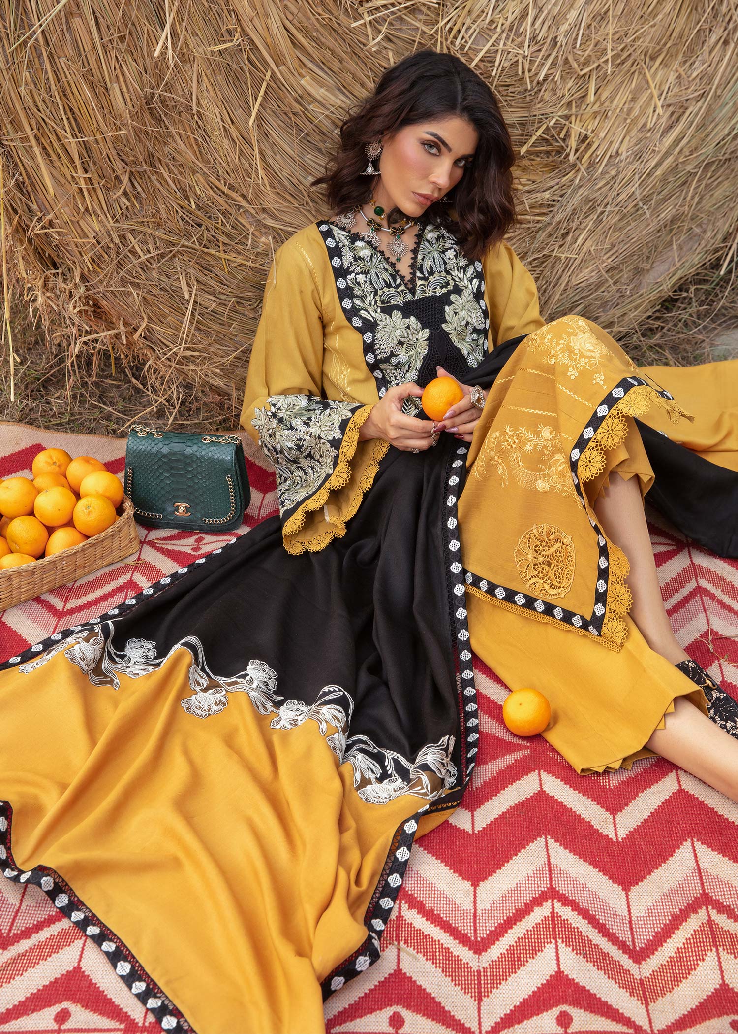 Saira Shakira | Raya Winter Stitched 23 | Amber - House Of Hania