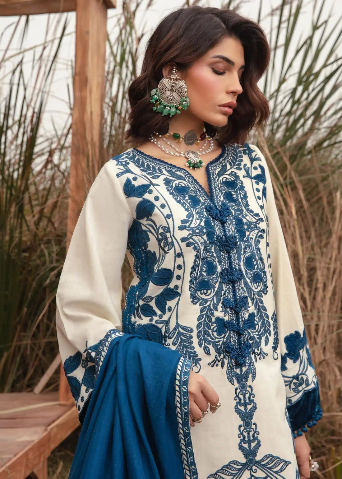 Saira Shakira | Raya Winter Stitched 23 | Pearl - House Of Hania