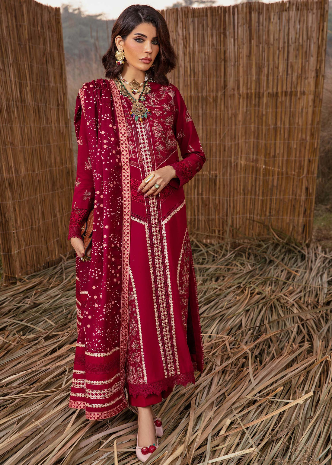 Saira Shakira | Raya Winter Stitched 23 | Ruby - House Of Hania