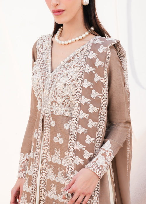 Saira Shakira | Saira Shakira Eid Pret | Latte Luster - House Of Hania