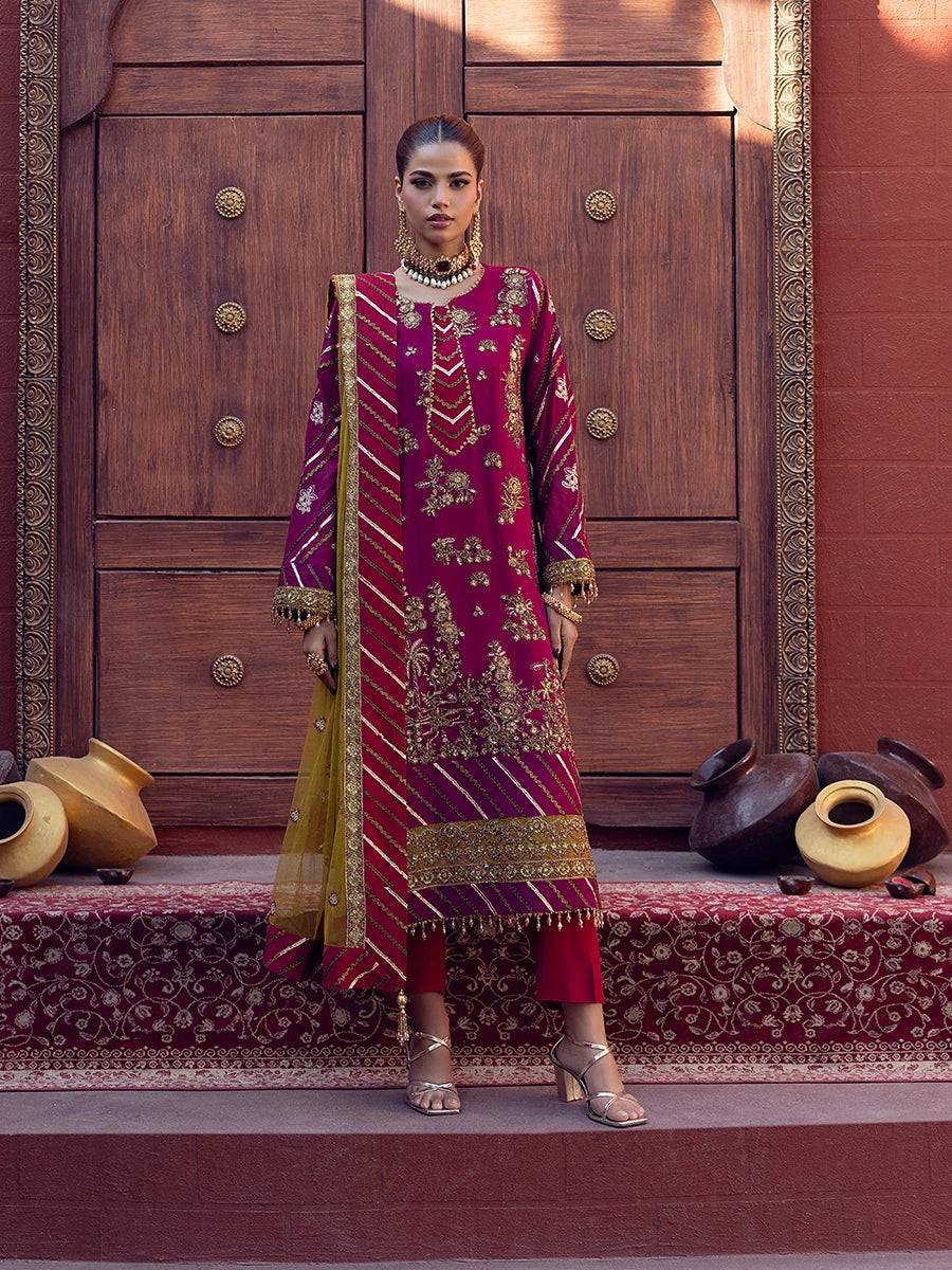 Salitex | Signature Festive Chiffon | SUNW6JI015UT - House Of Hania