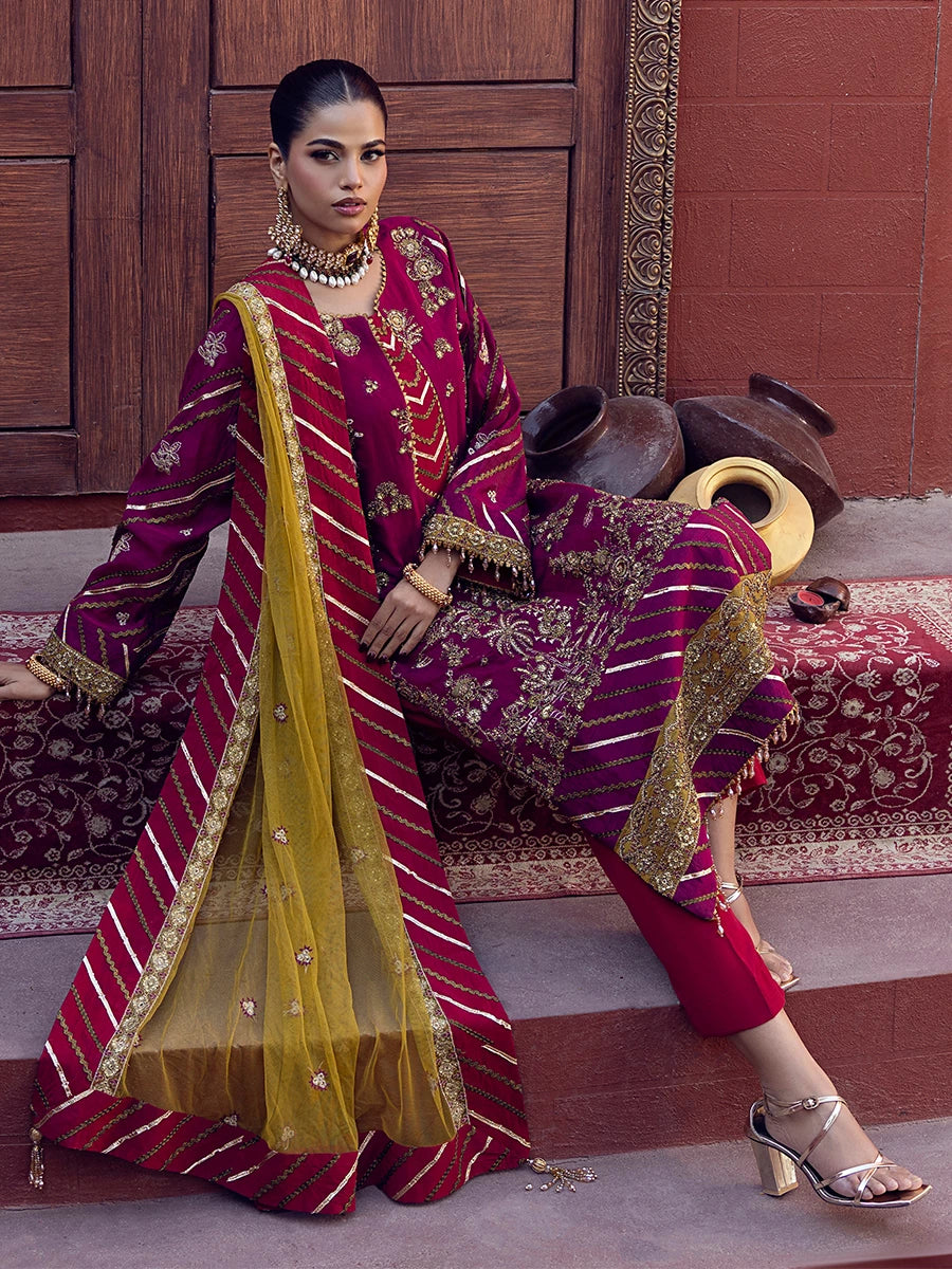 Salitex | Signature Festive Chiffon | SUNW6JI015UT - House Of Hania