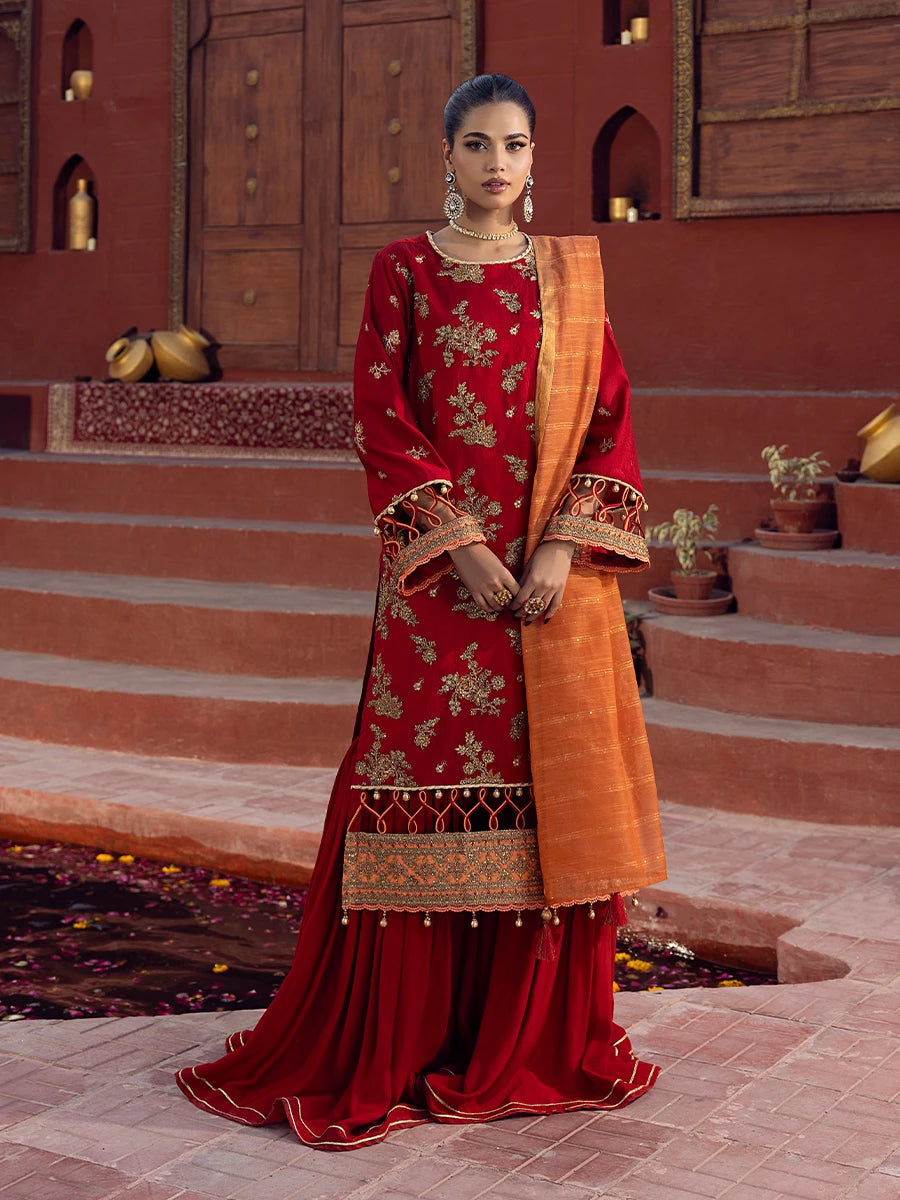 Salitex | Signature Festive Chiffon | SUNW6JI020UT - House Of Hania