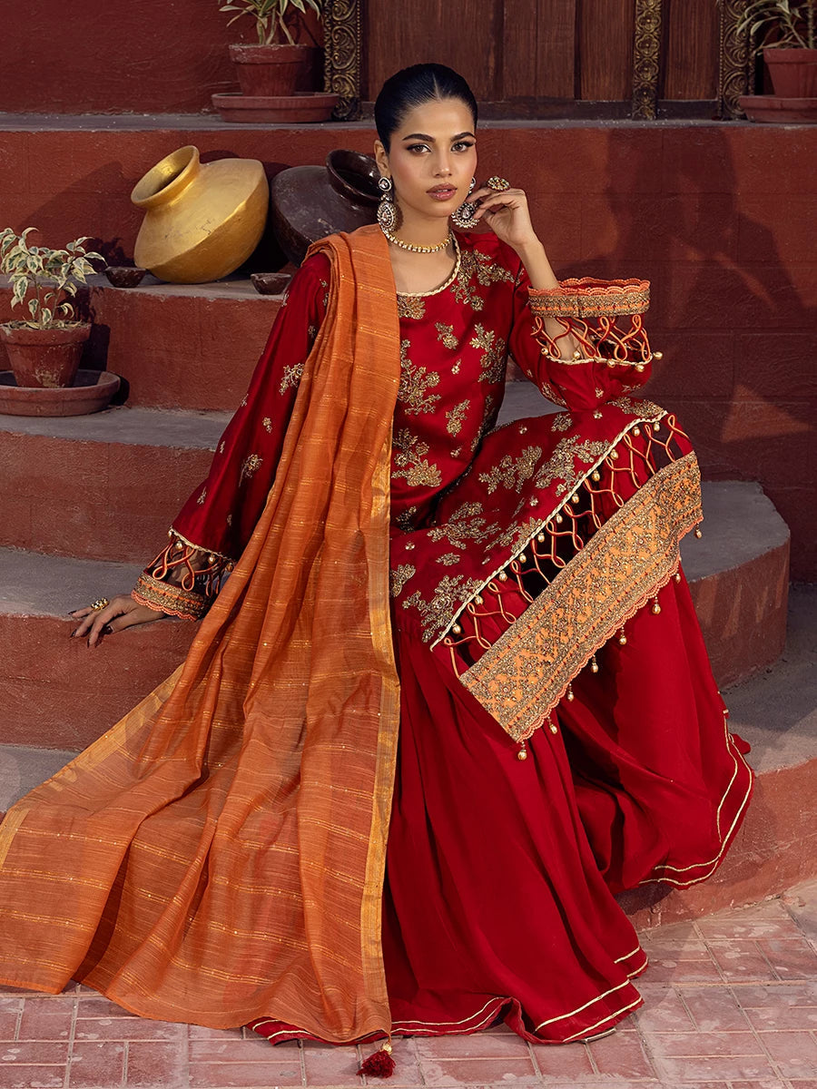 Salitex | Signature Festive Chiffon | SUNW6JI020UT - House Of Hania