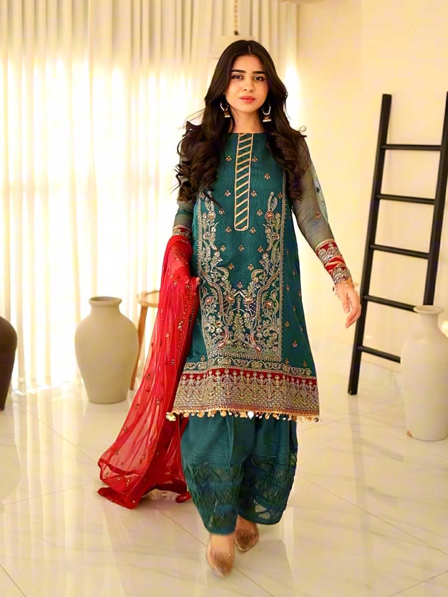 Salitex | Signature Festive Chiffon | SUNW6JI021UT - House Of Hania