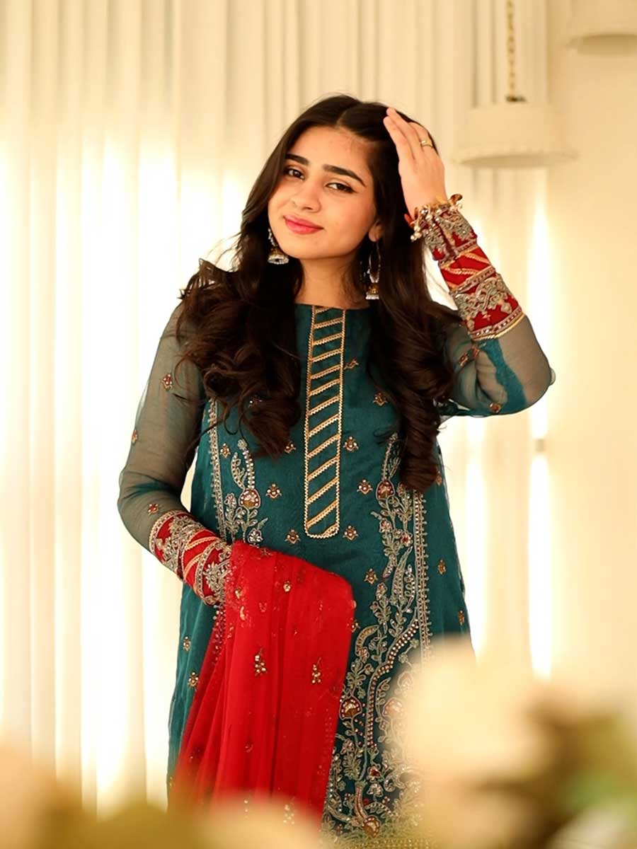 Salitex | Signature Festive Chiffon | SUNW6JI021UT - House Of Hania