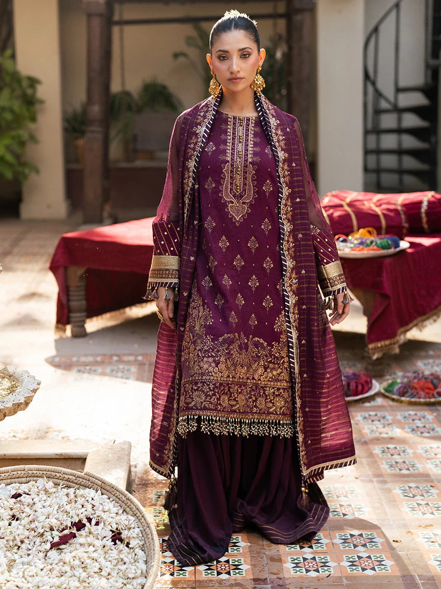 Salitex | Signature Festive Chiffon | SUNW6JI040UT - House Of Hania