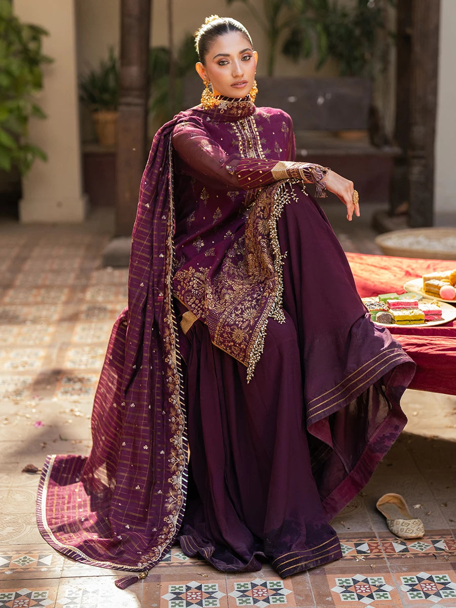 Salitex | Signature Festive Chiffon | SUNW6JI040UT - House Of Hania