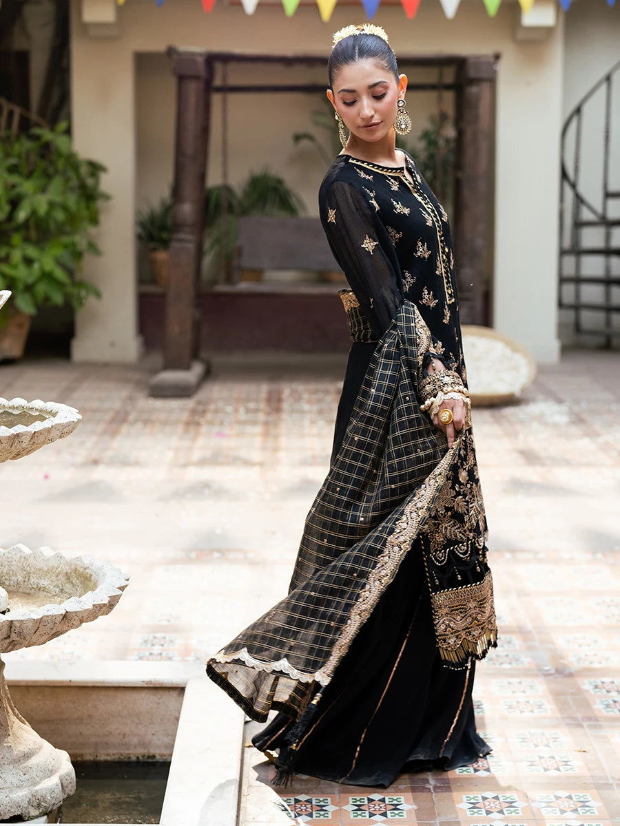 Salitex | Signature Festive Chiffon | SUNW6JI041UT - House Of Hania