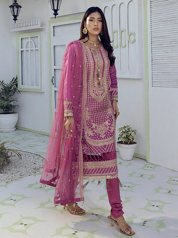 Salitex | Signature Festive Chiffon | SUNW6NO004UT - House Of Hania