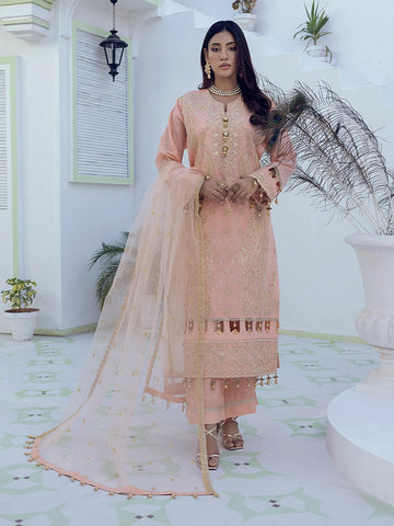Salitex | Signature Festive Chiffon | SUNW6NO007UT - House Of Hania