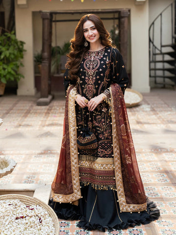 Salitex | Signature Festive Chiffon | SUNW6NO025UT - House Of Hania