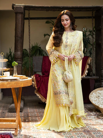 Salitex | Signature Festive Chiffon | SUNW6NO030UT - House Of Hania