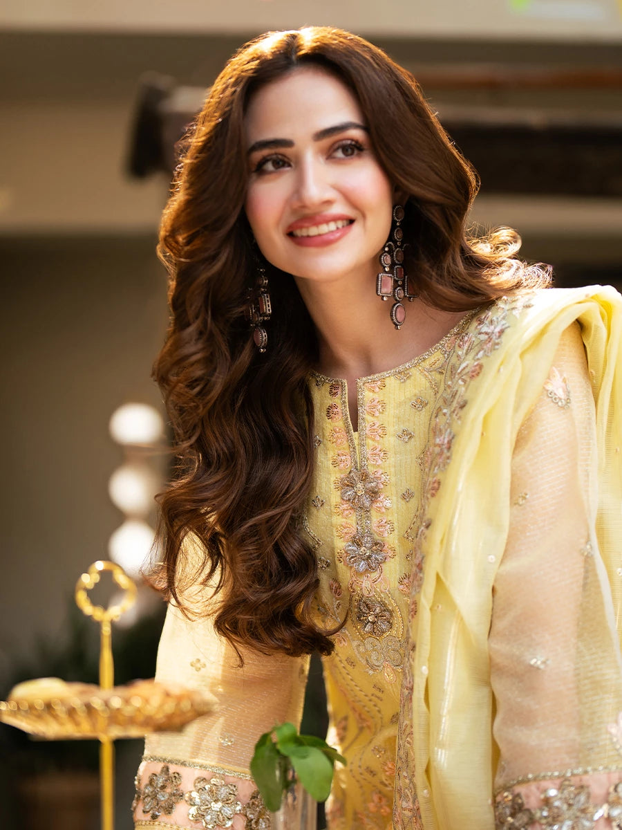 Salitex | Signature Festive Chiffon | SUNW6NO030UT - House Of Hania