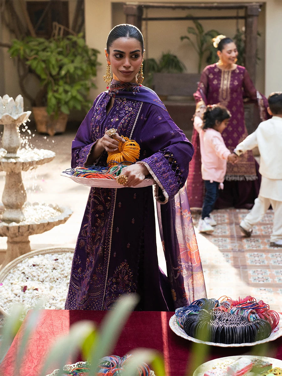 Salitex | Signature Festive Chiffon | SUNW6NO031UT - House Of Hania