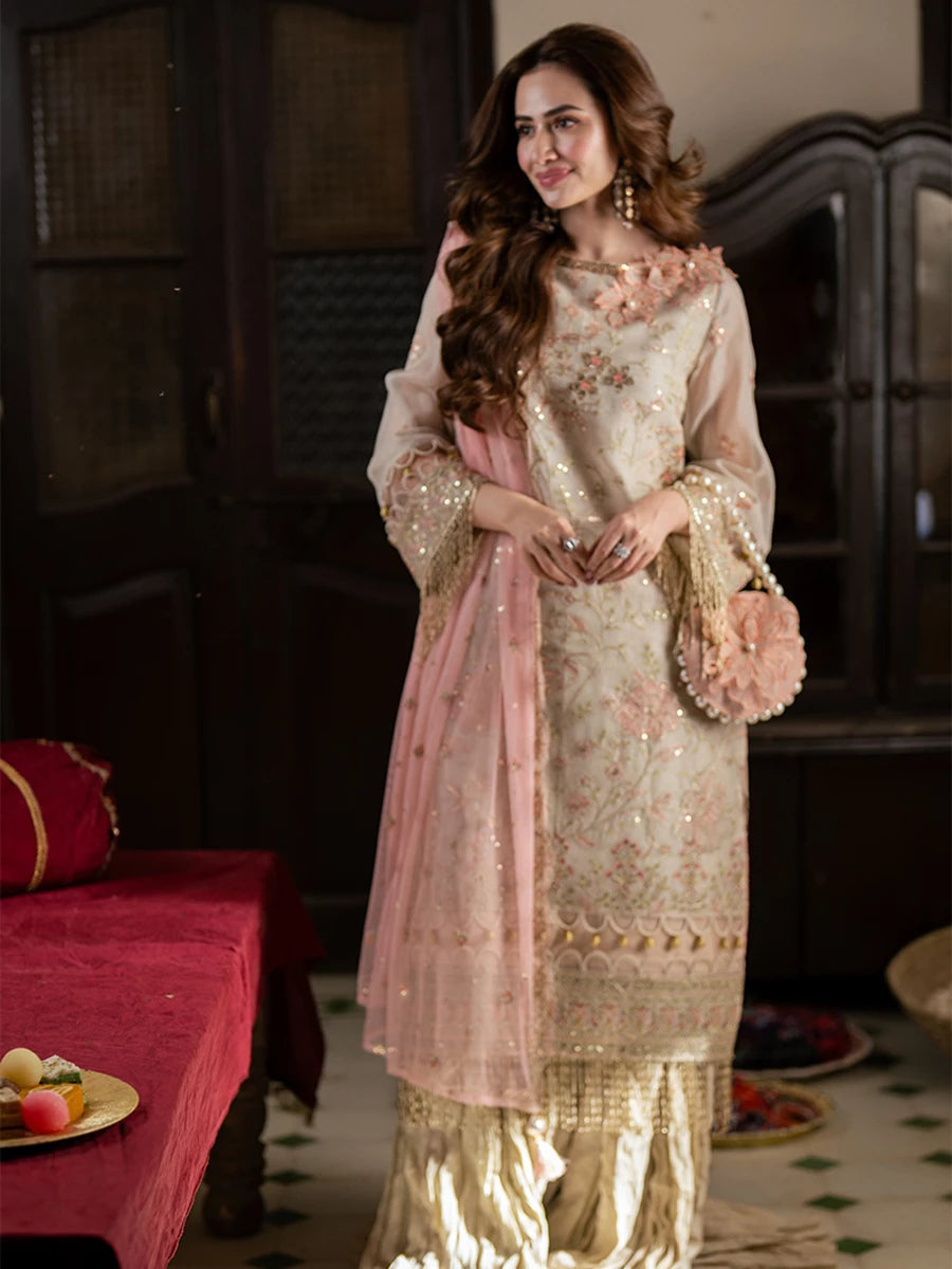 Salitex | Signature Festive Chiffon | SUNW6NO033UT - House Of Hania