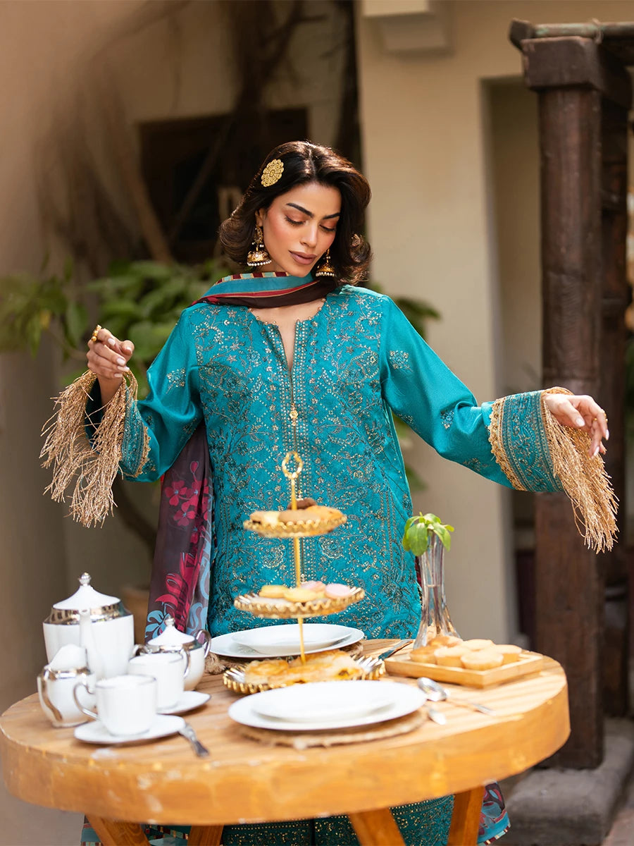 Salitex | Signature Festive Chiffon | SUNW6NO034UT - House Of Hania