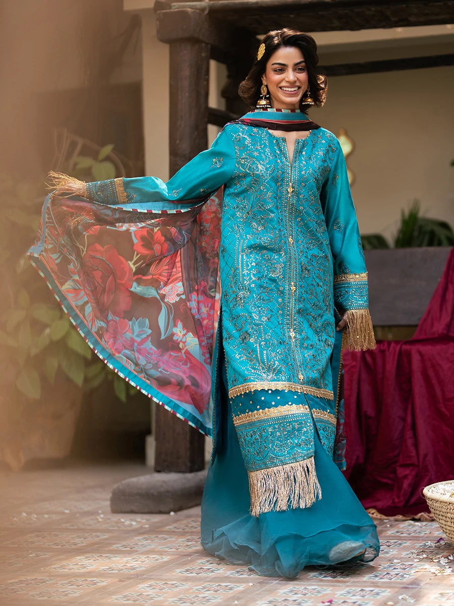 Salitex | Signature Festive Chiffon | SUNW6NO034UT - House Of Hania