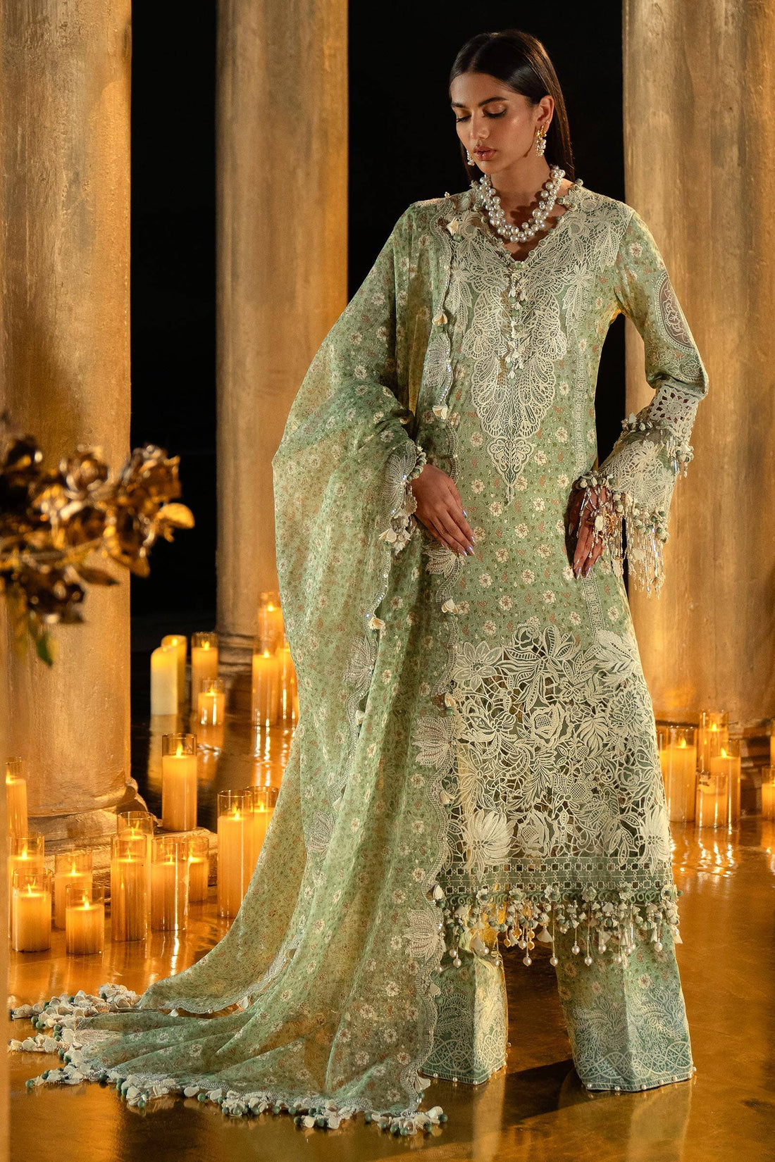 Sana Safinaz | Luxury Collection 24 | L241-005B-3CU - House Of Hania