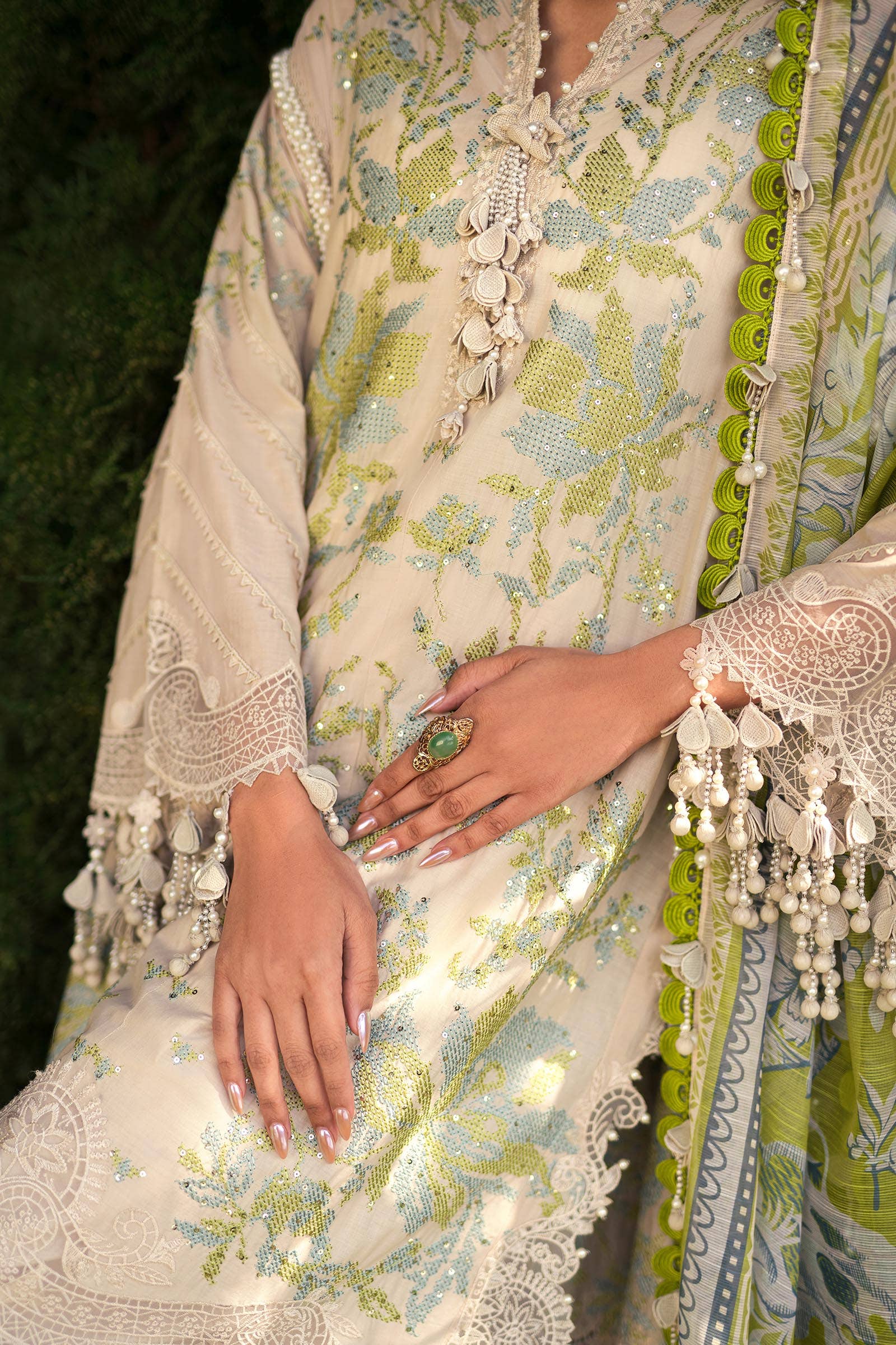 Sana Safinaz | Luxury Collection 24 | L241-008A-3CV - House Of Hania