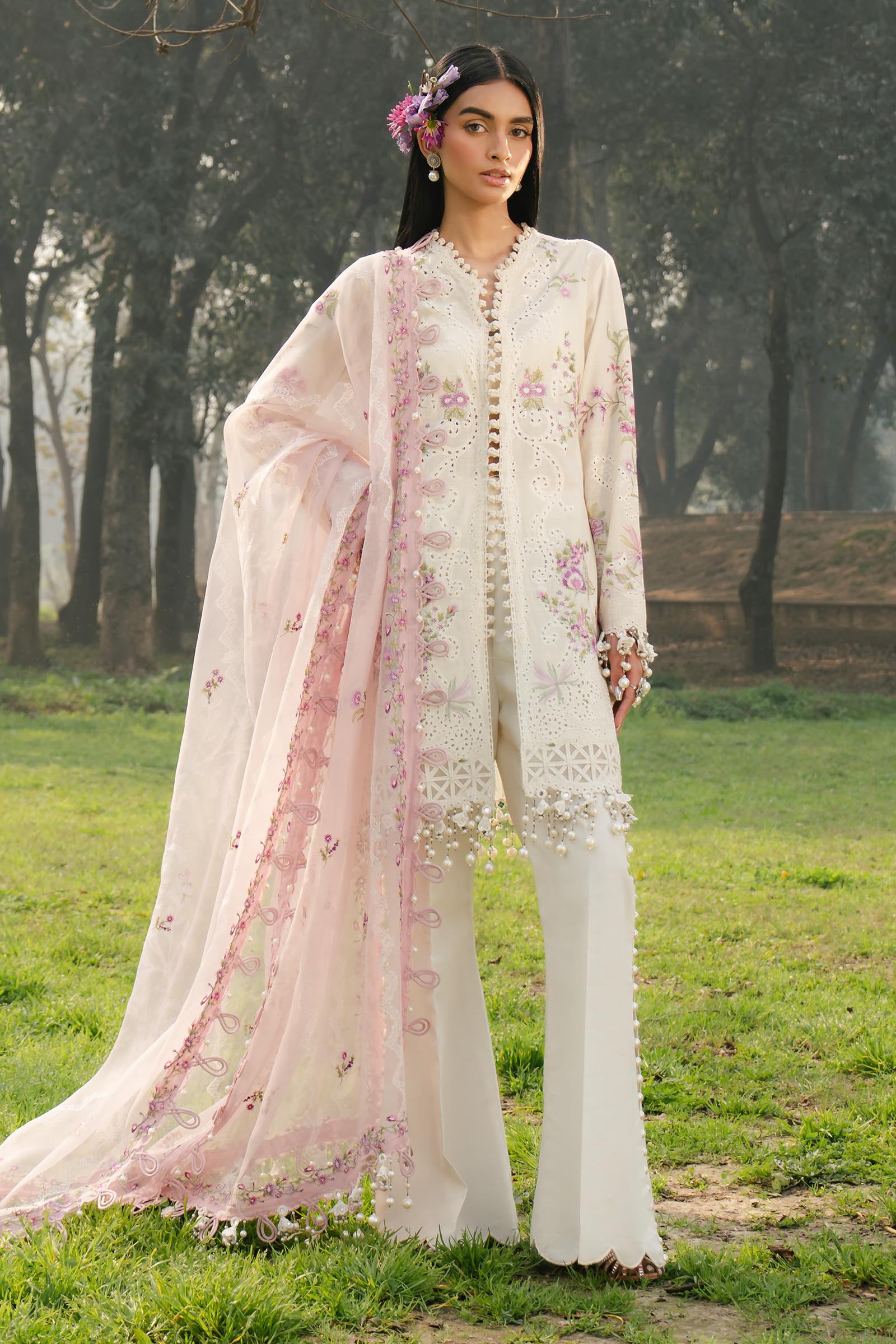 Sana Safinaz | Luxury Lawn 25 | L251-001A-3CT - House Of Hania