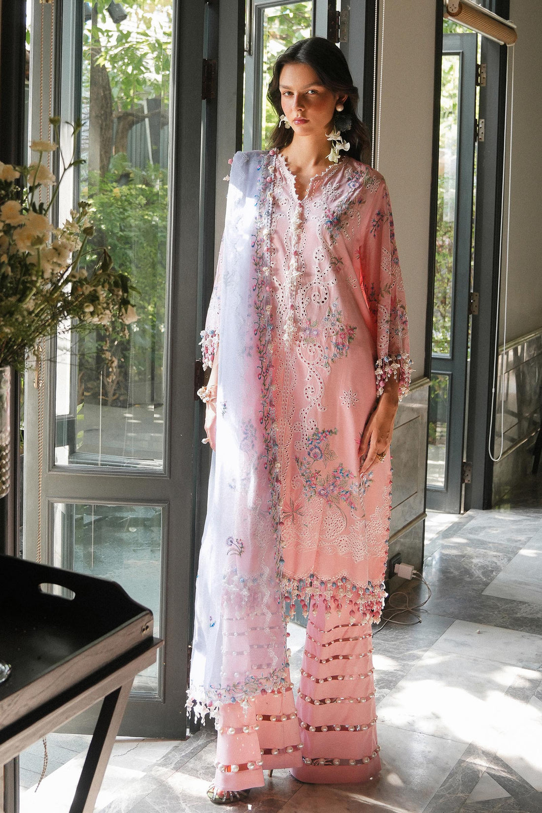 Sana Safinaz | Luxury Lawn 25 | L251-001B-3CT - House Of Hania