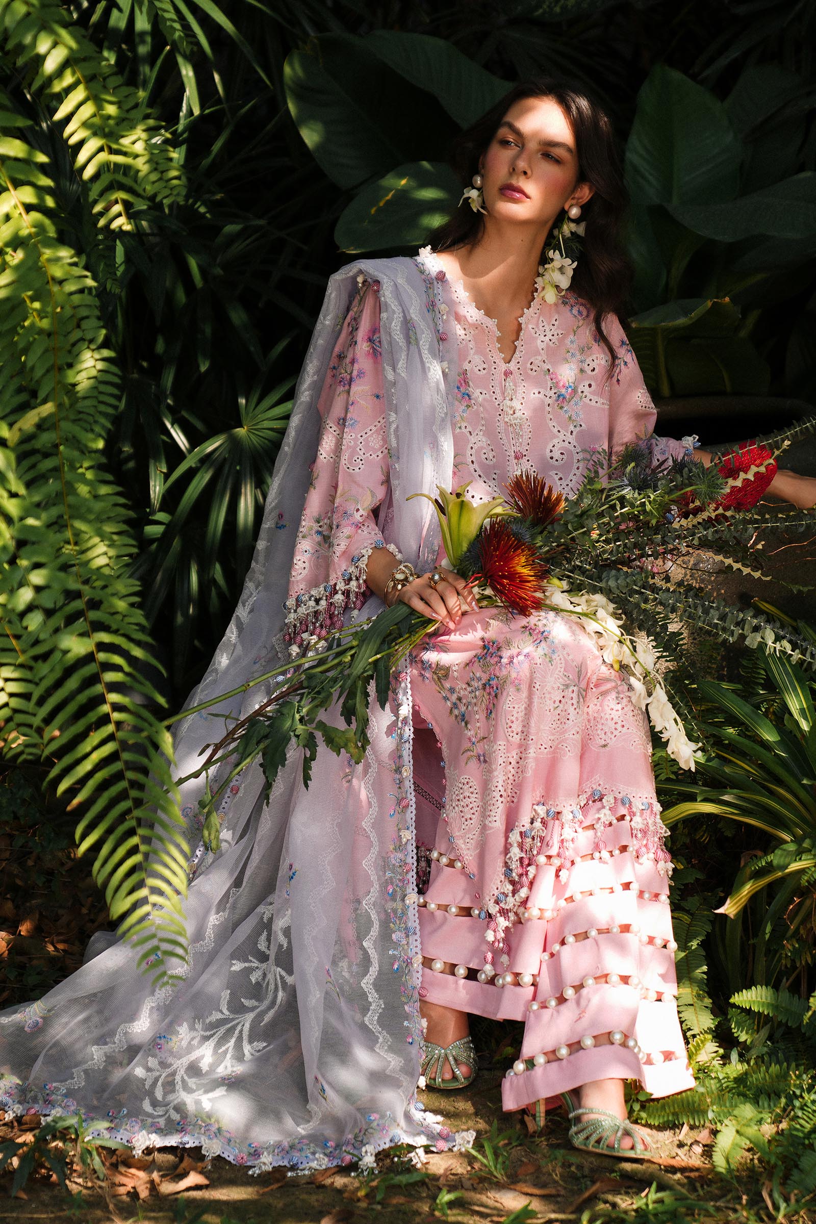 Sana Safinaz | Luxury Lawn 25 | L251-001B-3CT - House Of Hania