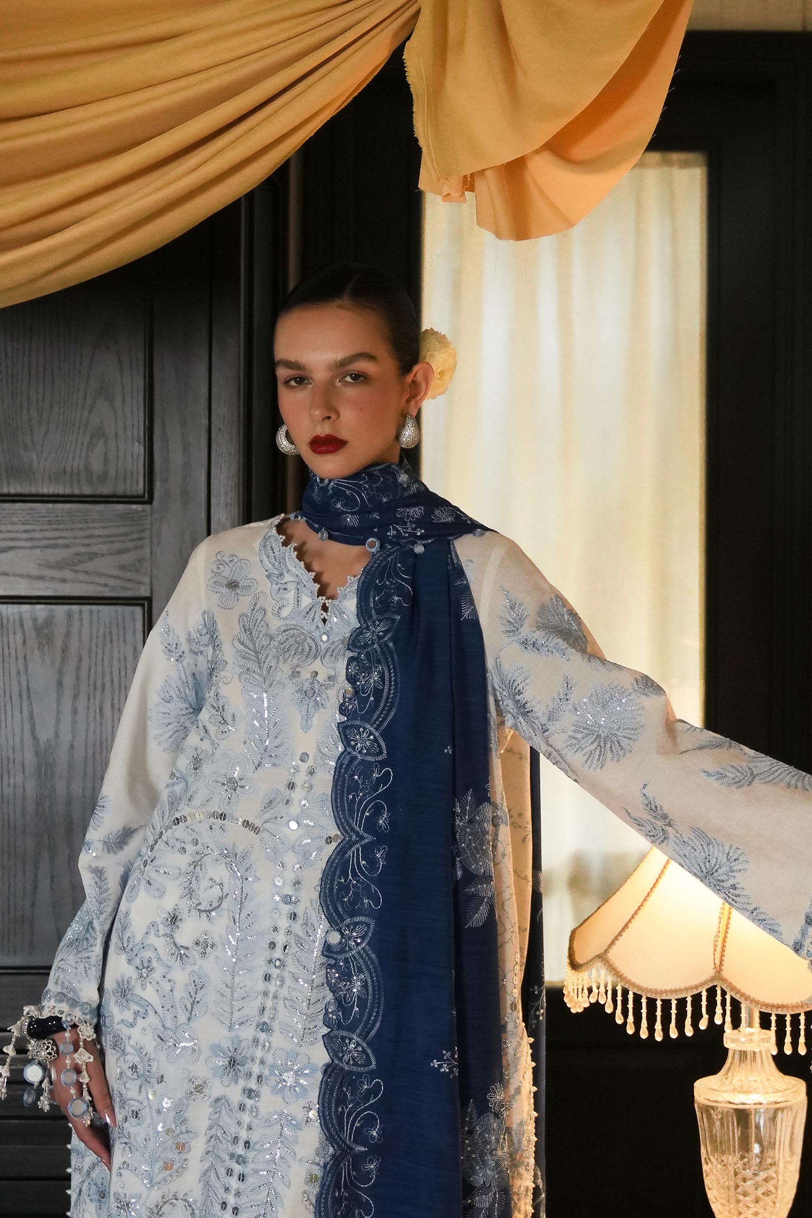 Sana Safinaz | Luxury Lawn 25 | L251-002A-3DI - House Of Hania