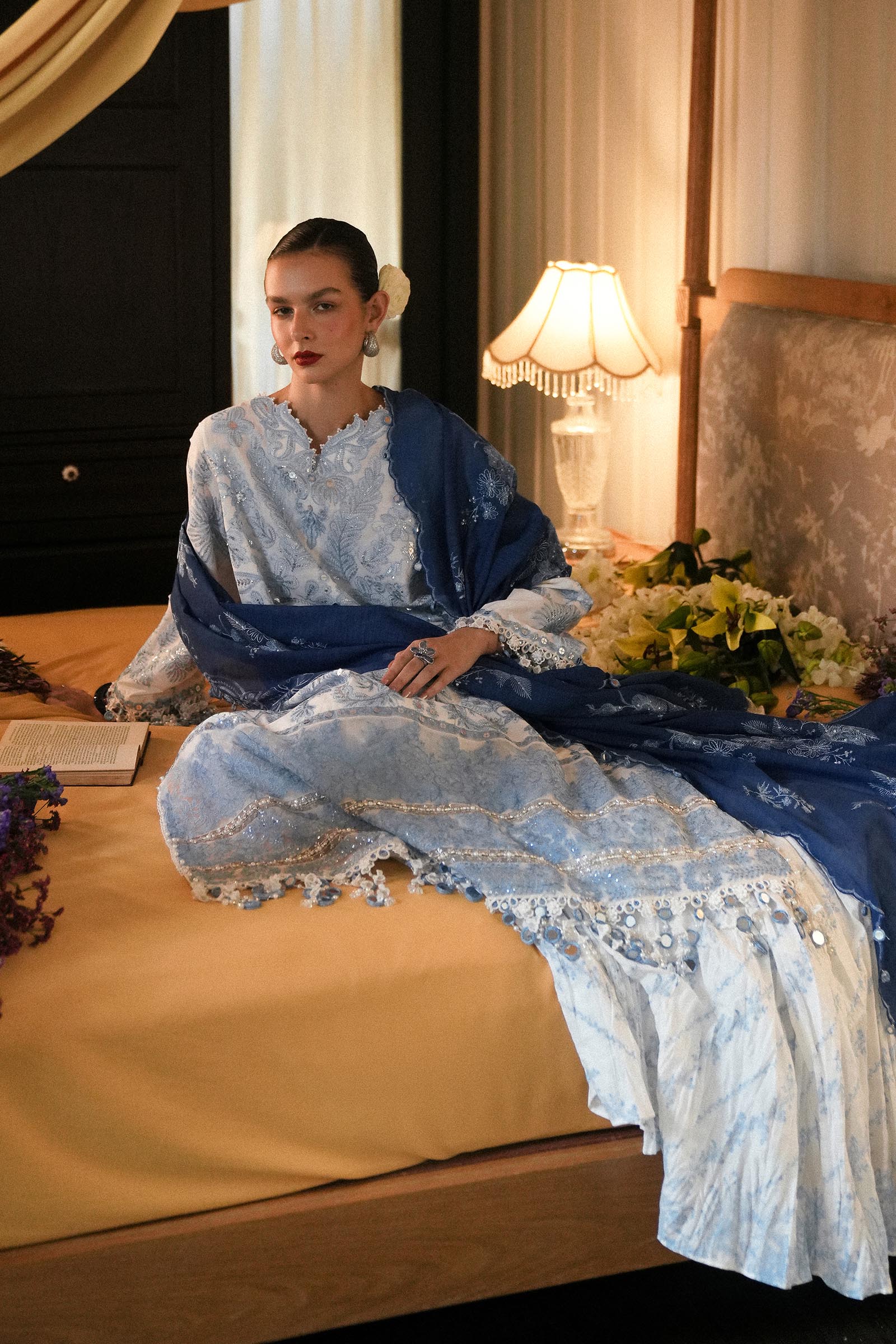 Sana Safinaz | Luxury Lawn 25 | L251-002A-3DI - House Of Hania