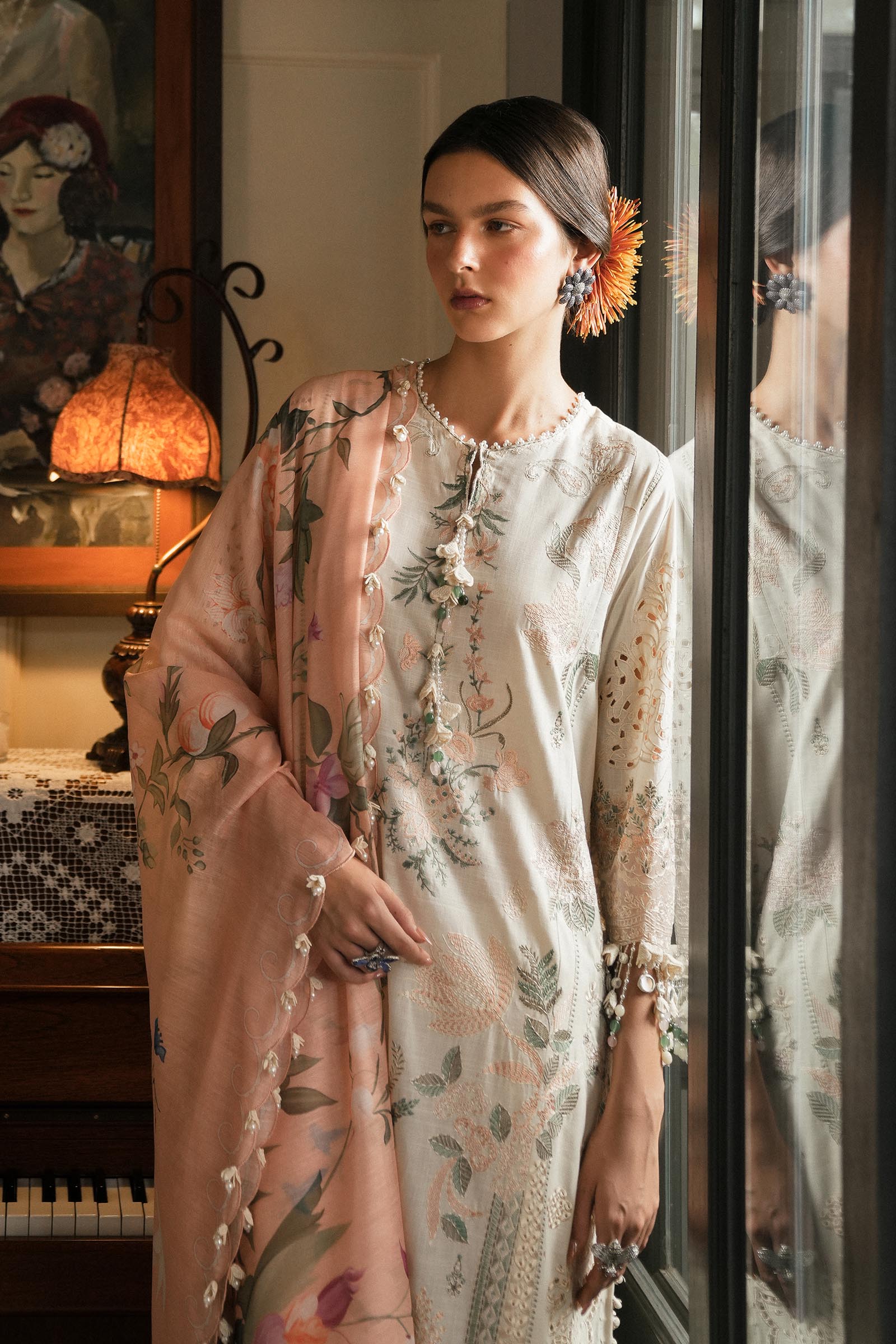 Sana Safinaz | Luxury Lawn 25 | L251-003A-3DI - House Of Hania