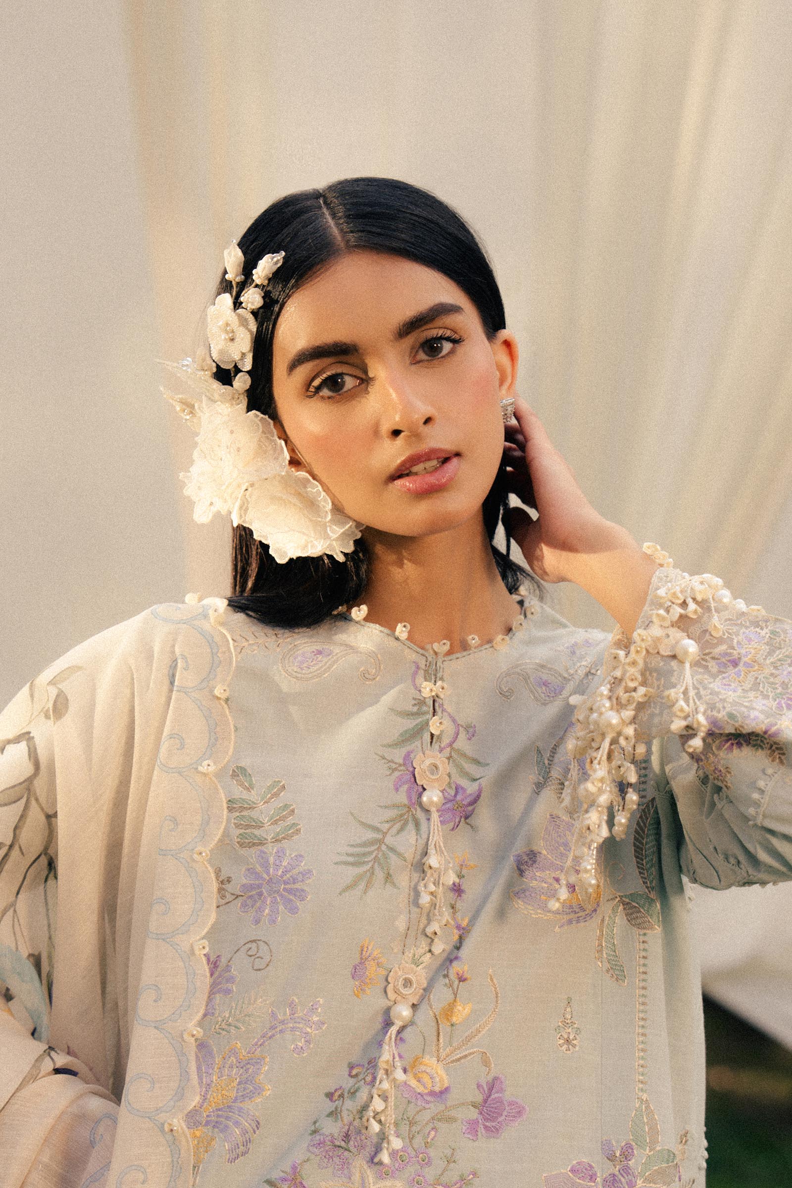 Sana Safinaz | Luxury Lawn 25 | L251-003B-3DI - House Of Hania