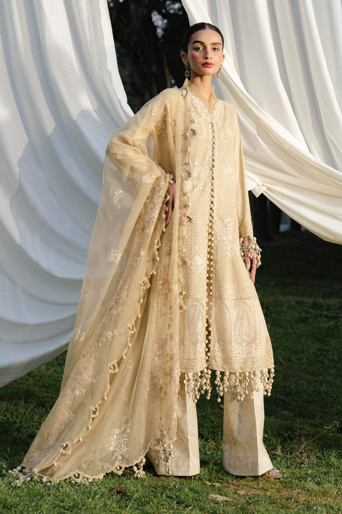 Sana Safinaz | Luxury Lawn 25 | L251-004A-3CT - House Of Hania