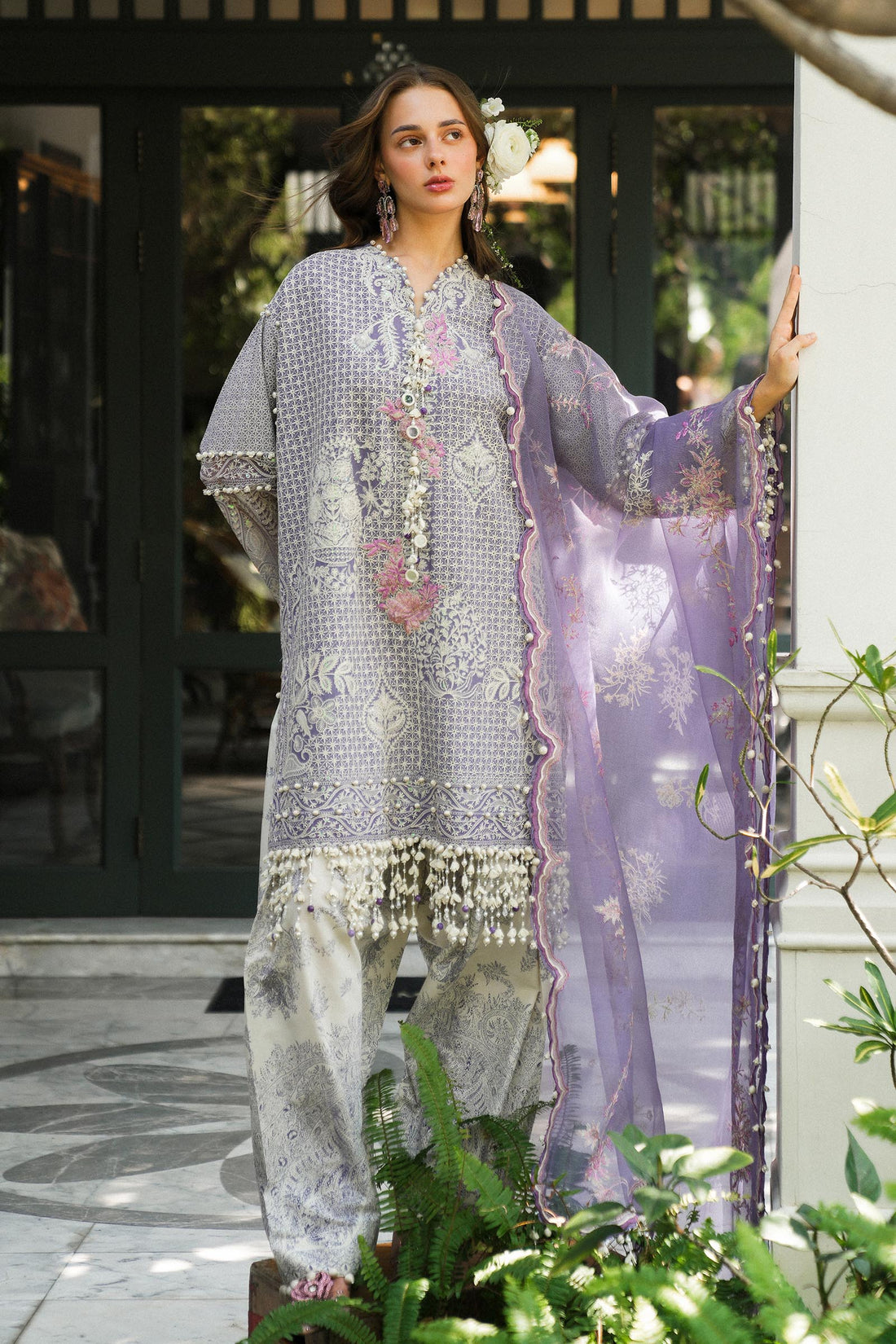 Sana Safinaz | Luxury Lawn 25 | L251-004B-3CT - House Of Hania