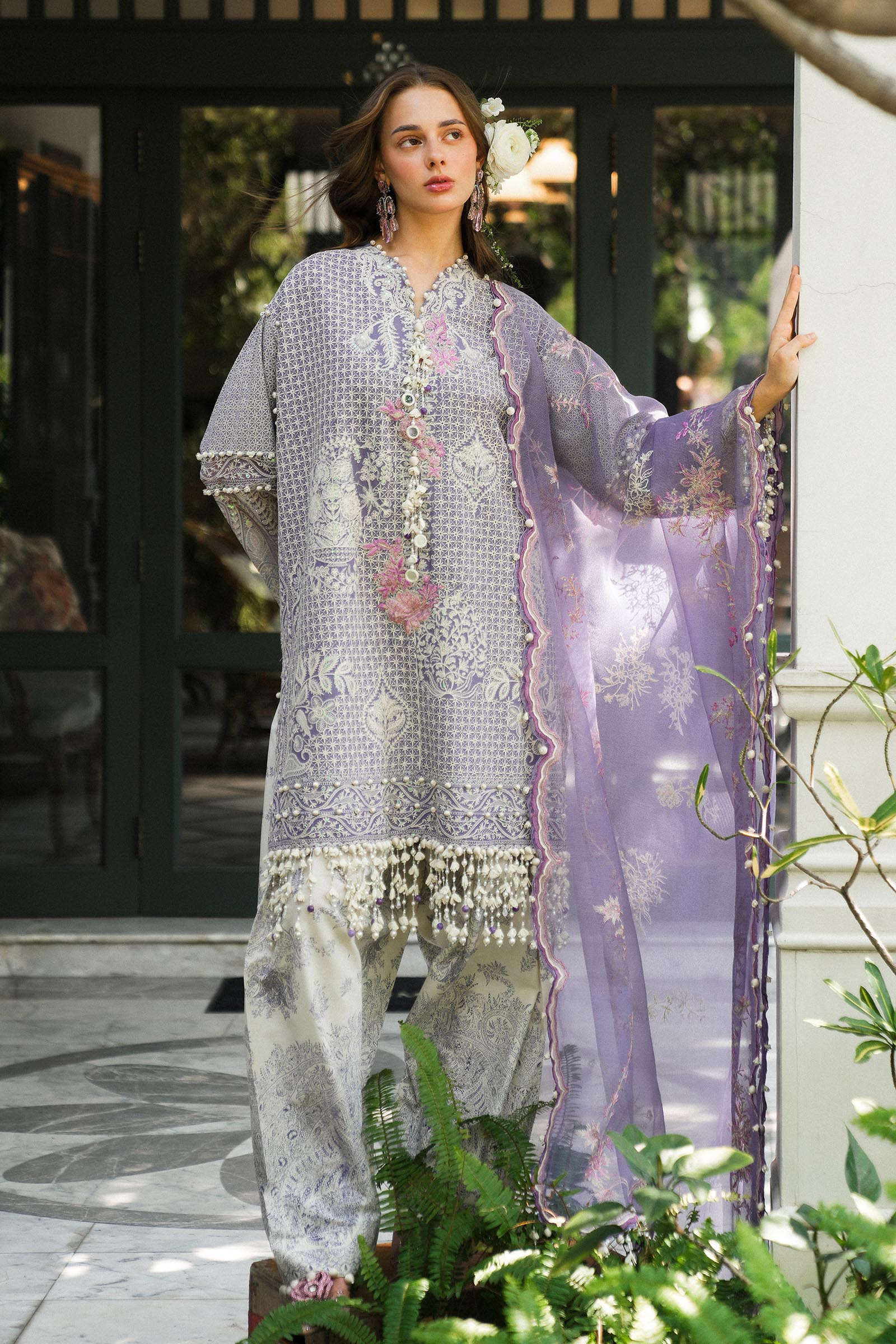 Sana Safinaz | Luxury Lawn 25 | L251-004B-3CT - House Of Hania