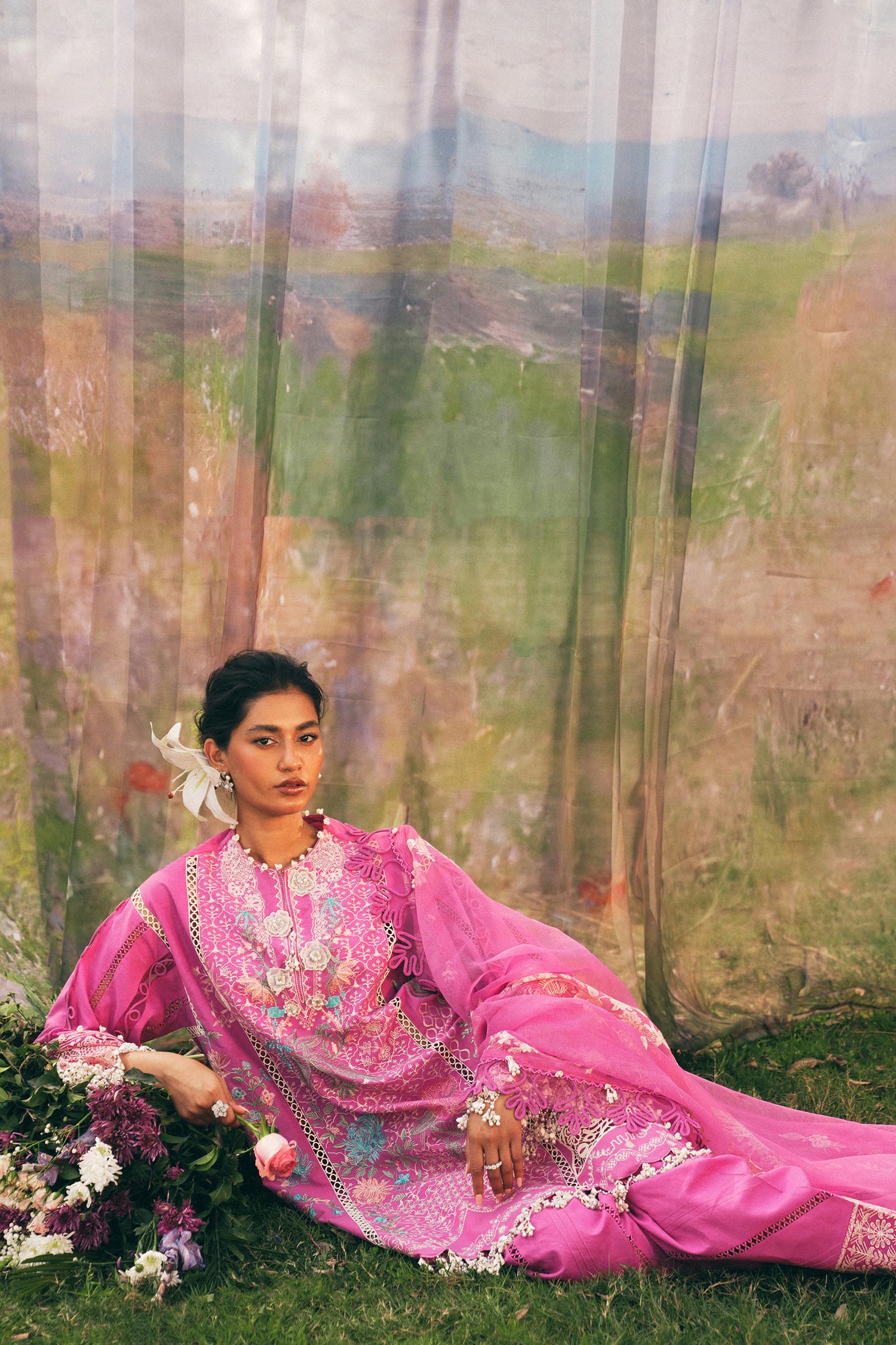 Sana Safinaz | Luxury Lawn 25 | L251-005A-3CT - House Of Hania