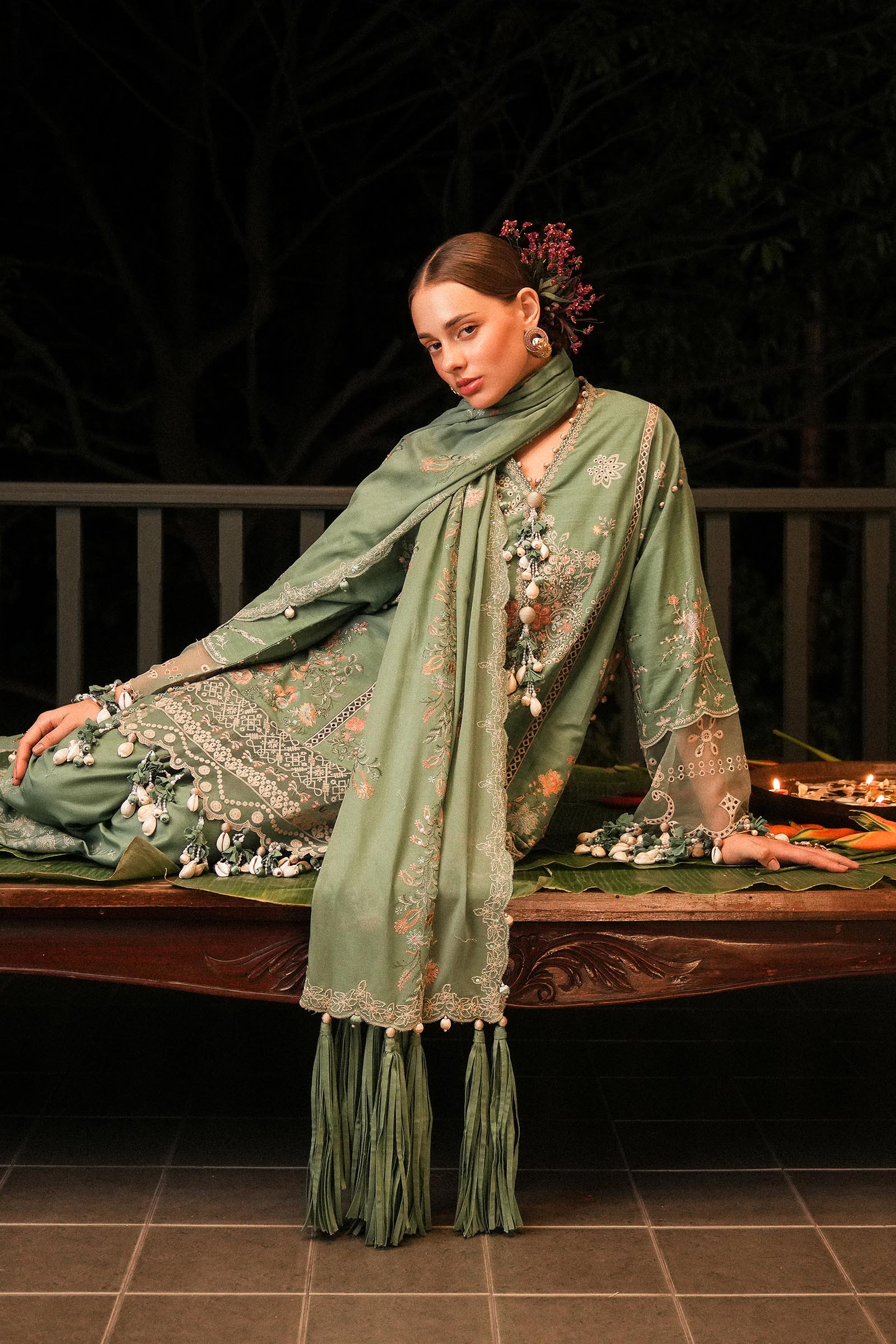 Sana Safinaz | Luxury Lawn 25 | L251-006B-3CH - House Of Hania