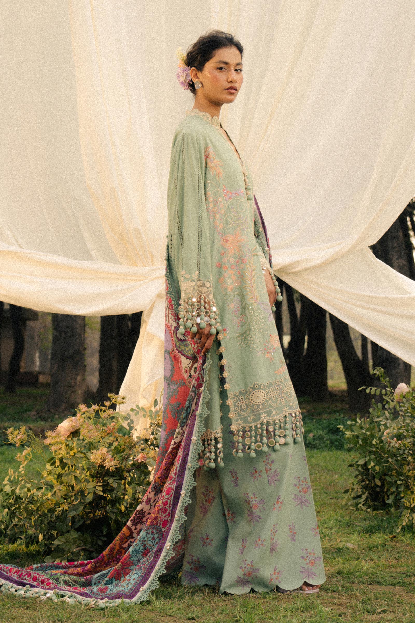 Sana Safinaz | Luxury Lawn 25 | L251-007B-3CT - House Of Hania