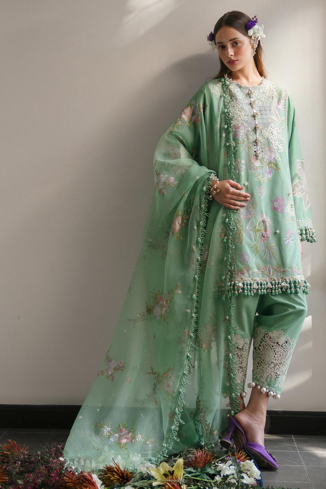 Sana Safinaz | Luxury Lawn 25 | L251-008A-3CT - House Of Hania